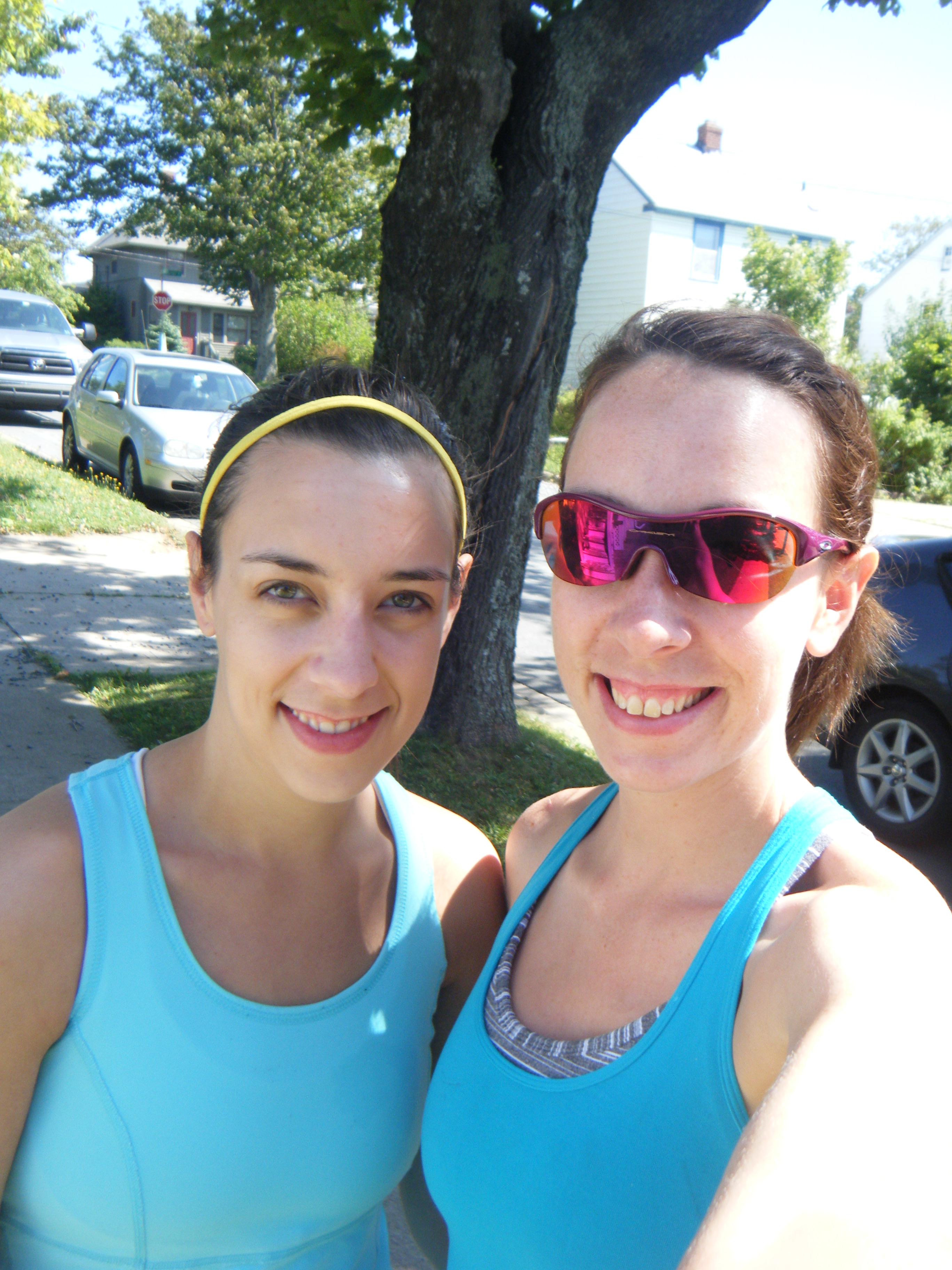 2 sisters going running