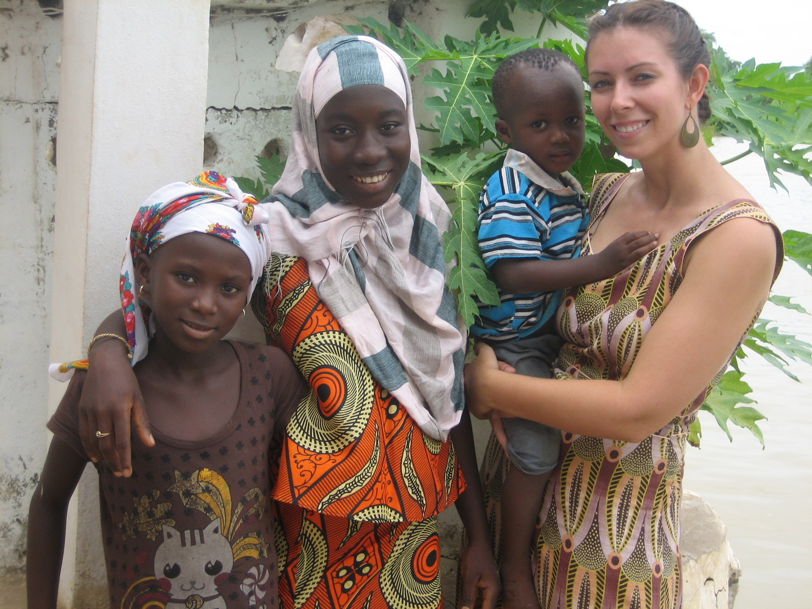 a canadian in The Gambia with her new Gambian family