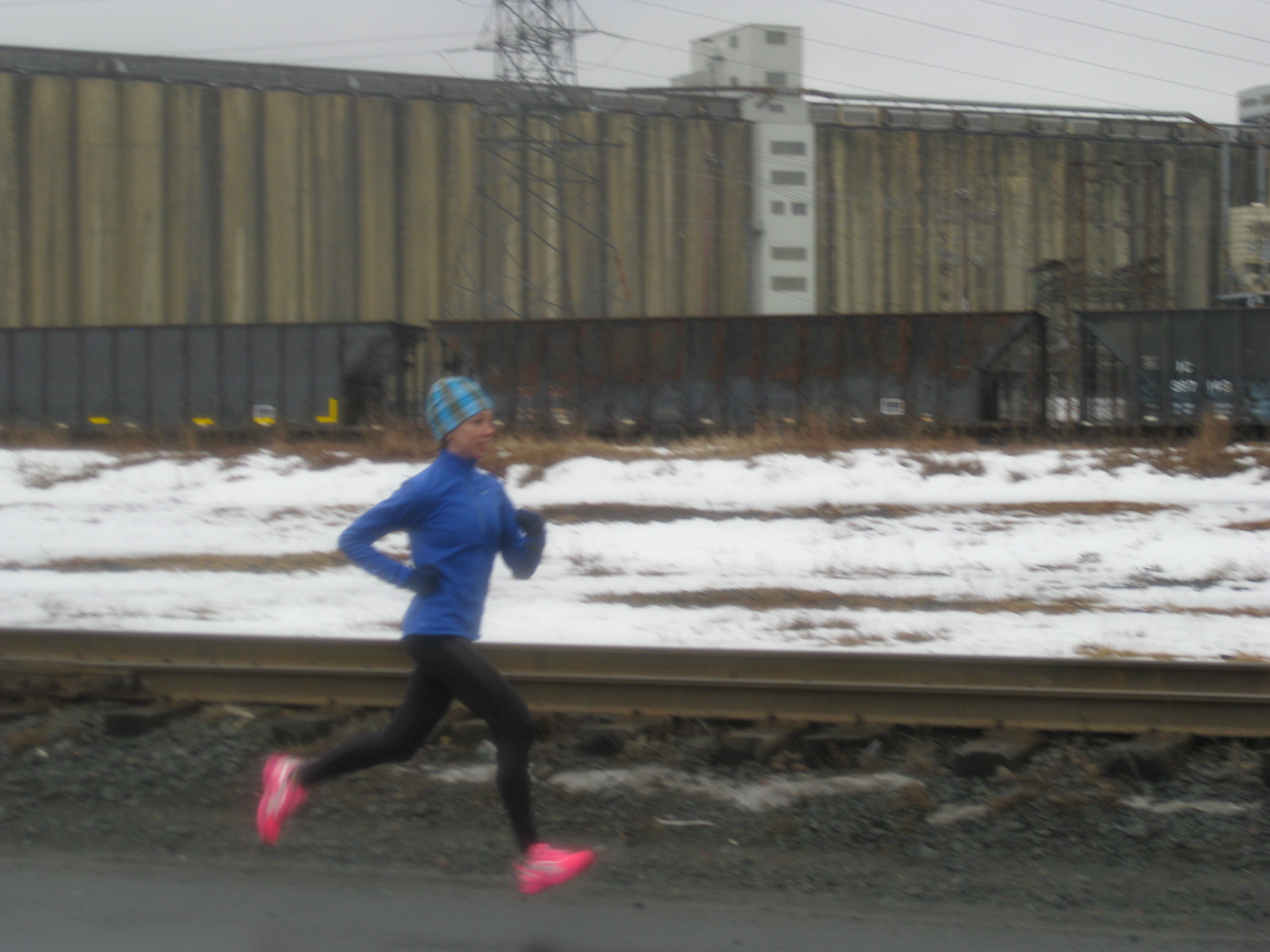 a runner at the Halifax Seaport, Margical Road
