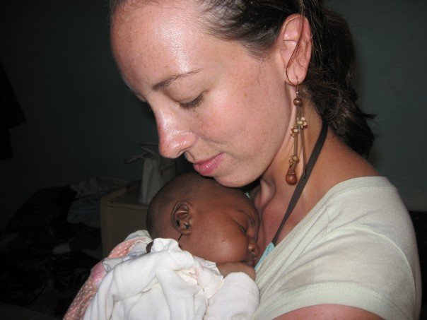 an African newborn girl