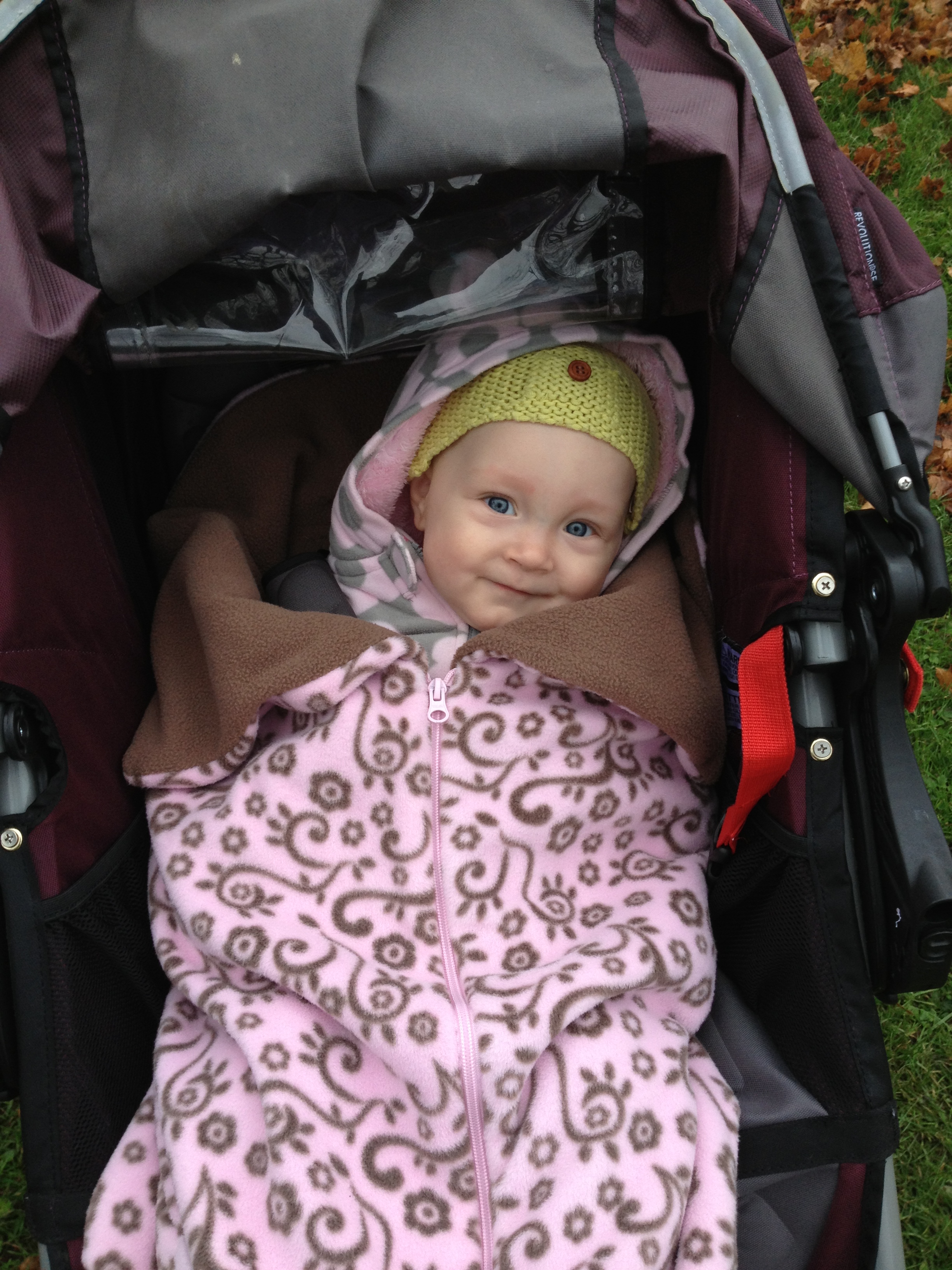 baby in a BOB stroller