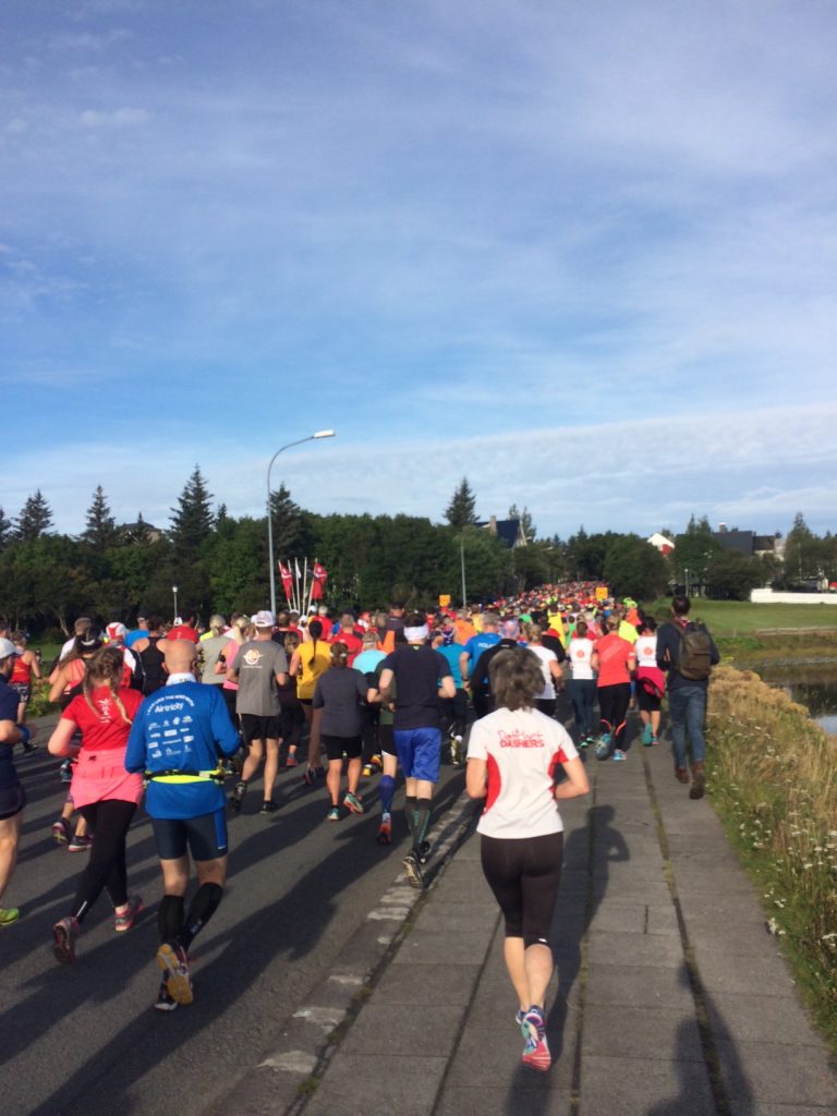 Reykjavik Marathon start line